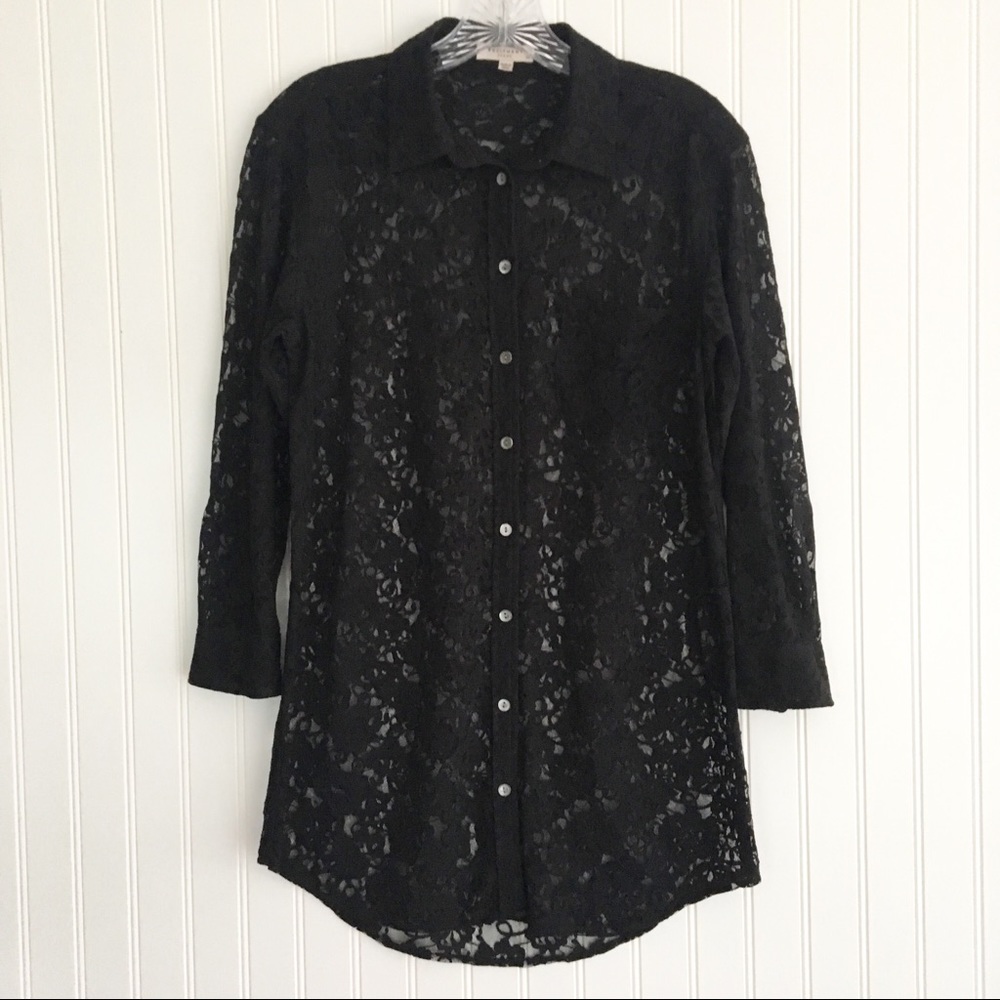 Equipment floral lace button down shirt SIZE XS
